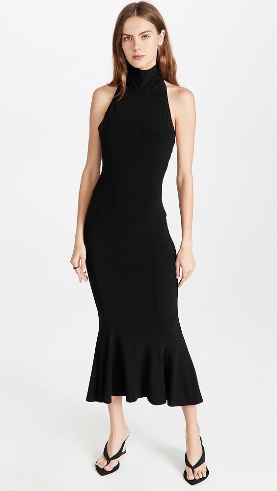 Norma Kamali Halter Turtle Fishtail Dress | Shopbop Product Image