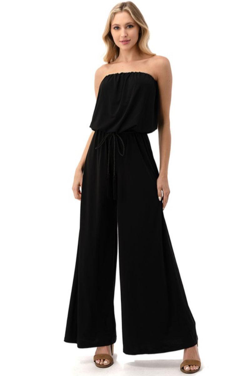 Solid Strapless Jumpsuit Product Image