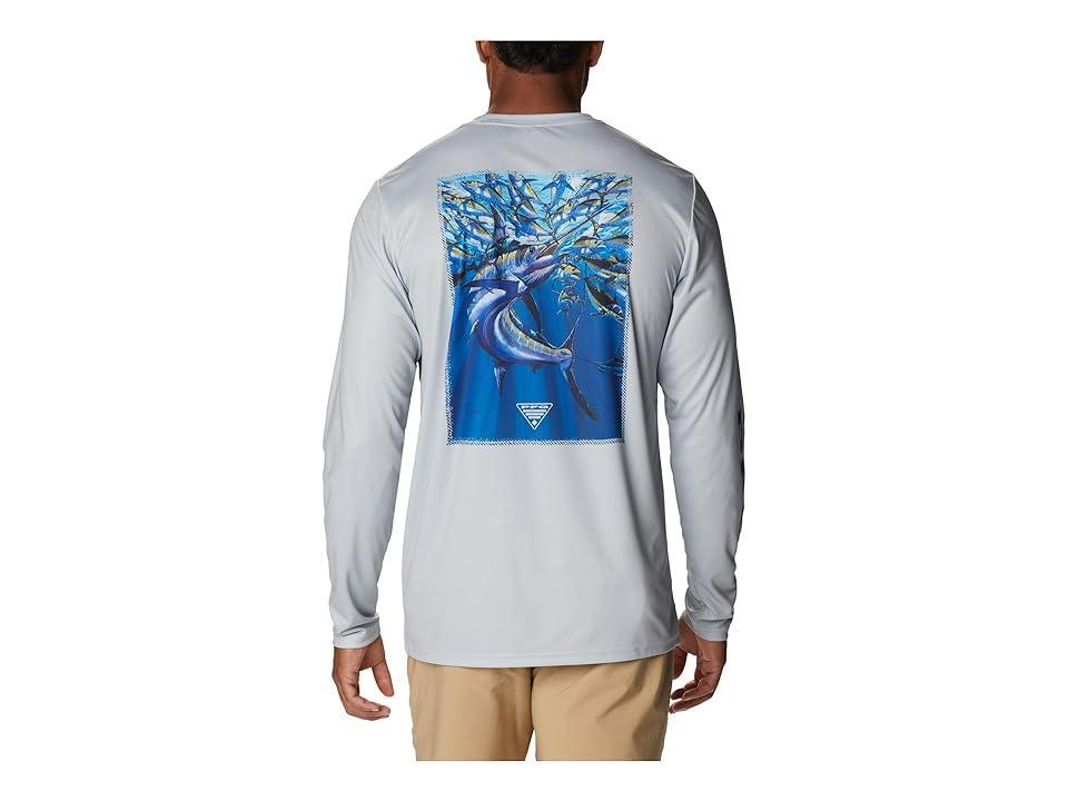 Columbia Terminal Tackle PFG Carey Chen Long Sleeve (Cool Grey/Vivid Intruder) Men's Clothing Product Image