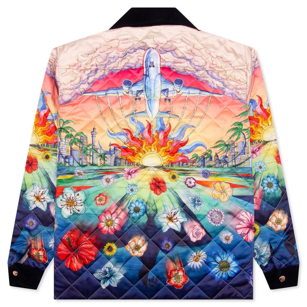 L'Envol Quilted Poly Satin L/S Shirt - Multi Male Product Image