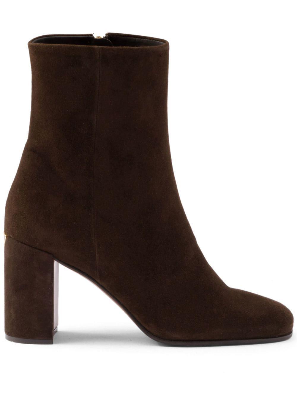 Suede Booties In Brown product image