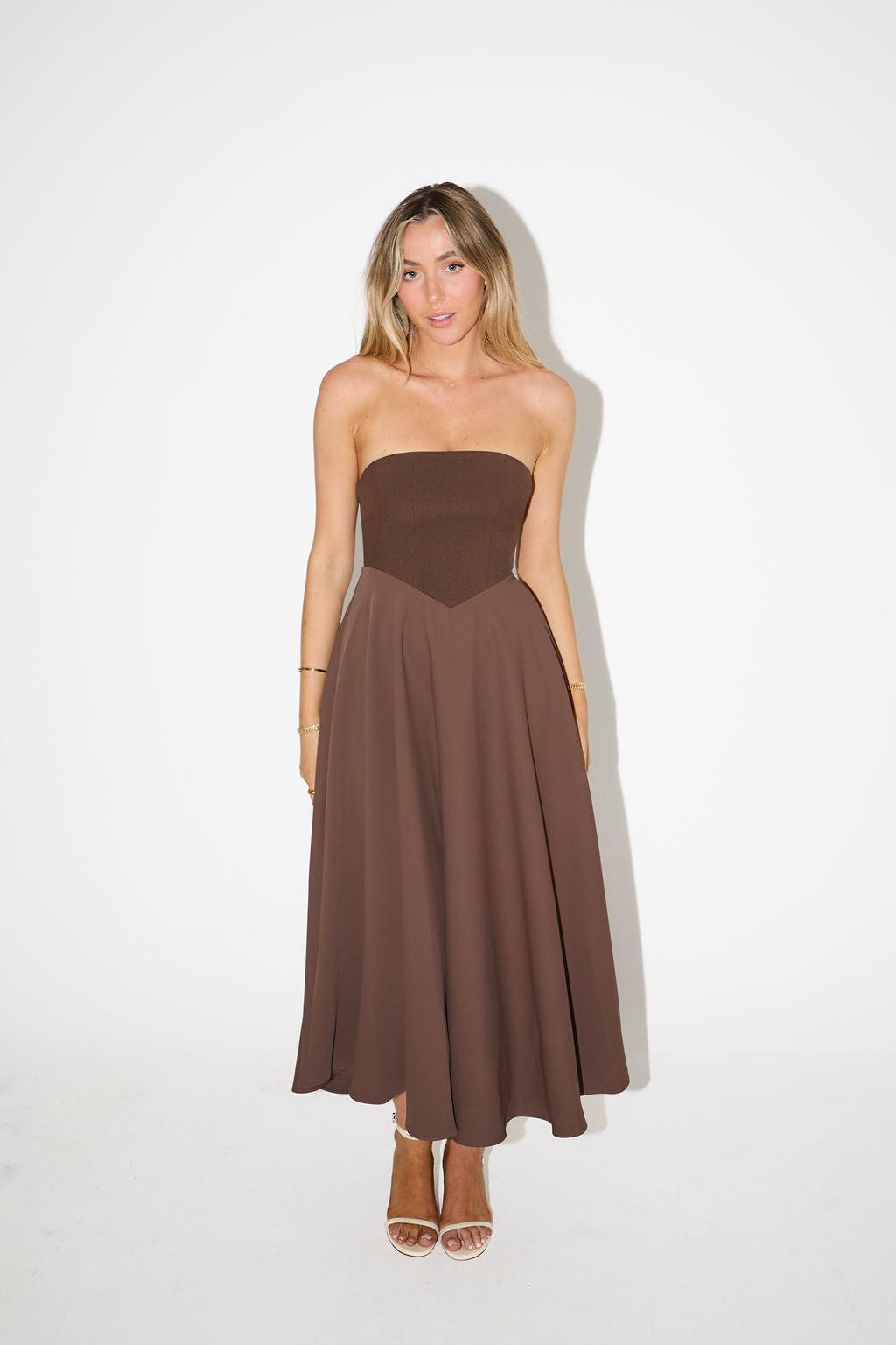 The Ultimate Muse Strapless Midi Dress Product Image