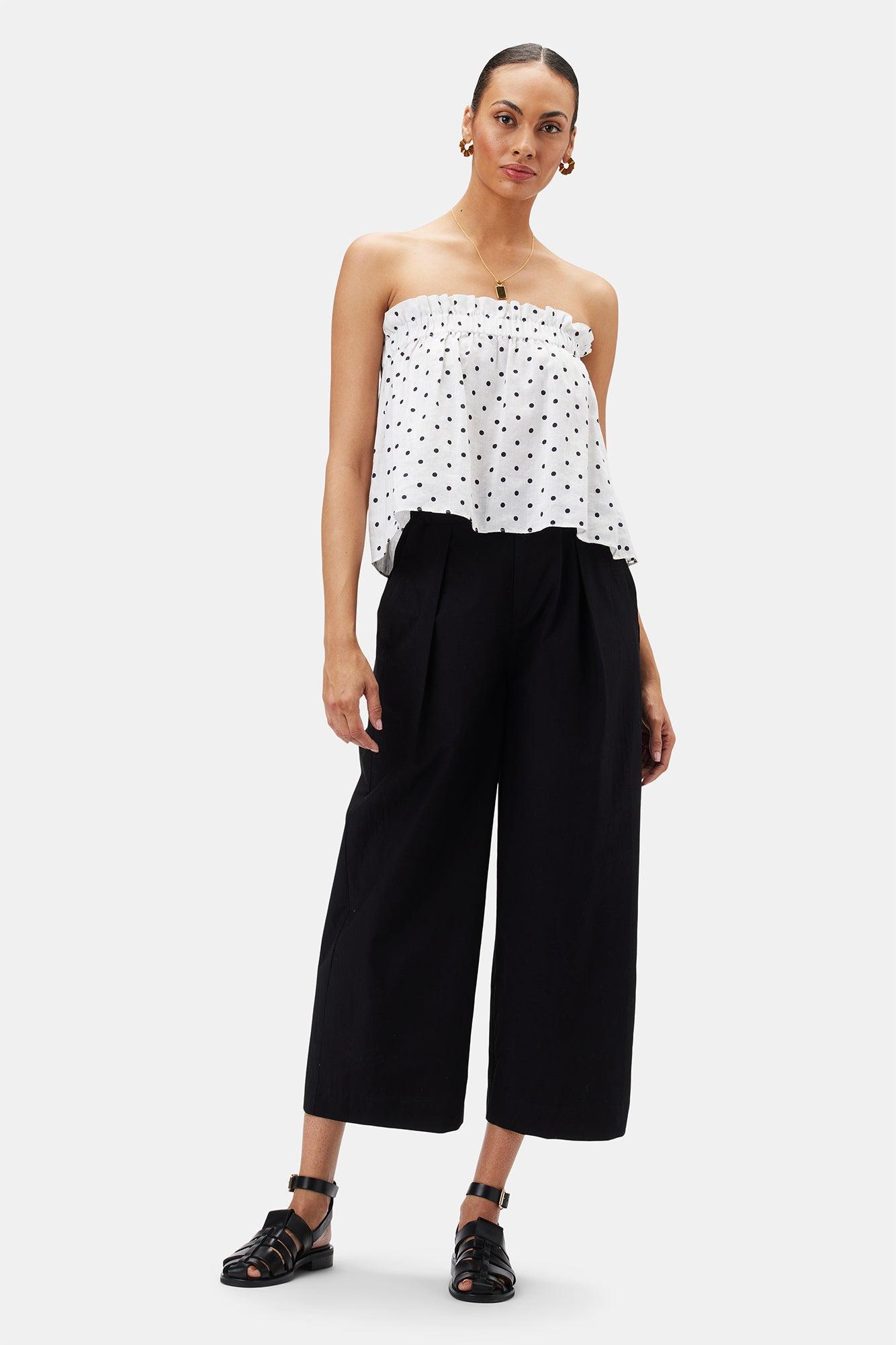 Sammy Organic Cotton Poplin Pant - Black Product Image