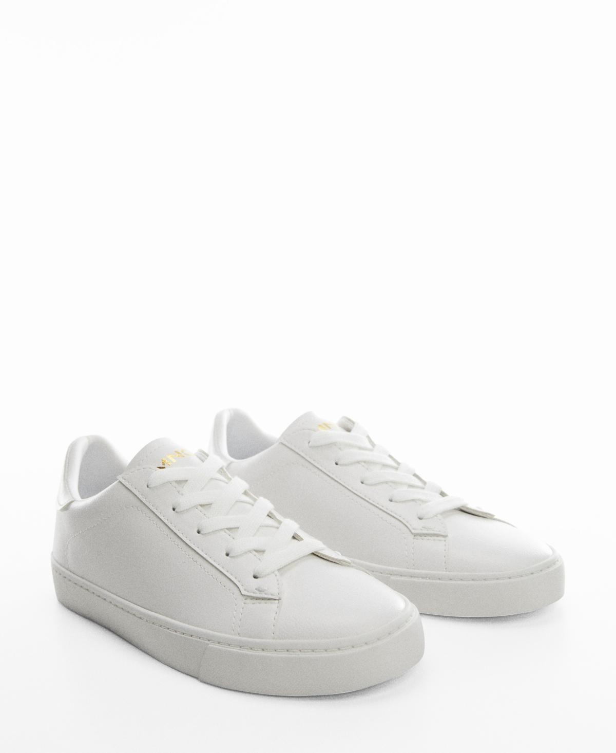 MANGO - Lace-up sneakers white - 9Â½ - Women Product Image