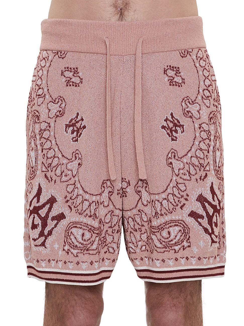 Mens Bandana Cotton-Blend Knit Shorts Product Image