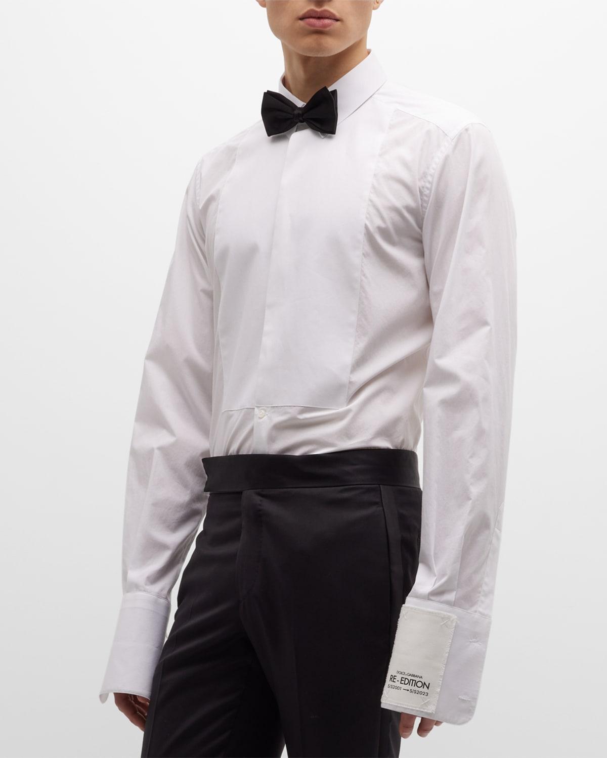 Dolce & Gabbana Cotton Poplin Tuxedo Shirt Product Image