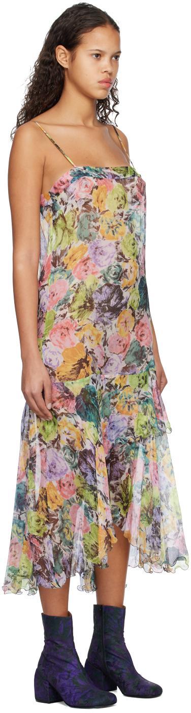 DRIES VAN NOTEN Multicolor Dreya Midi Dress In 975 Dessin A Product Image