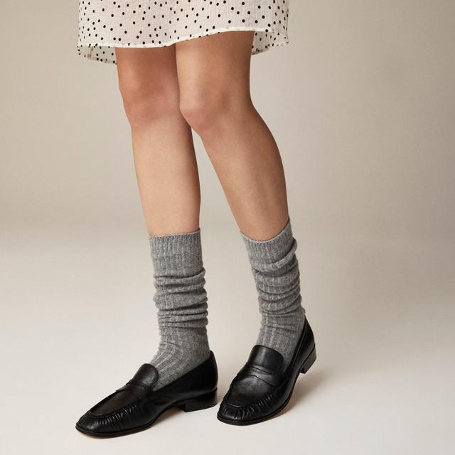 Knee-high ribbed socks in wool blend Product Image