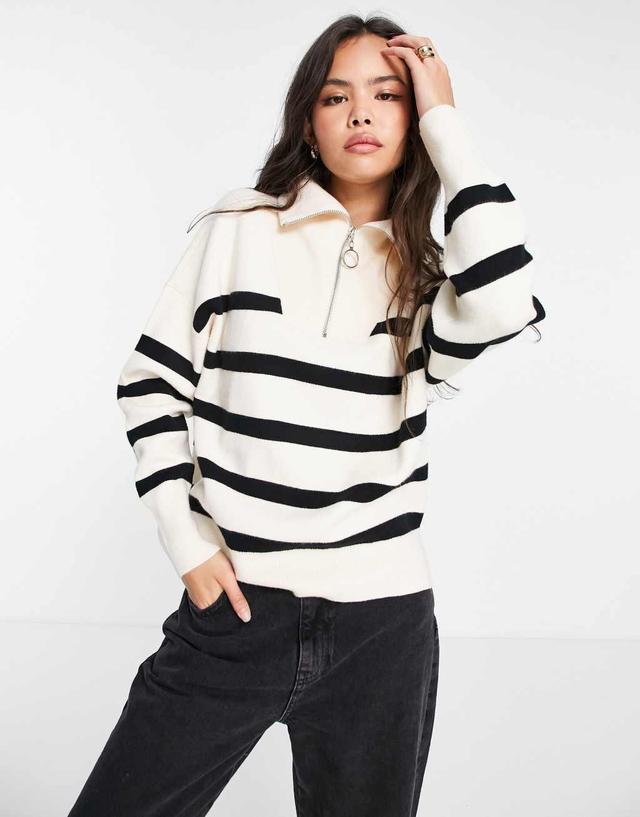 Vero Moda stripe zip through sweater Product Image