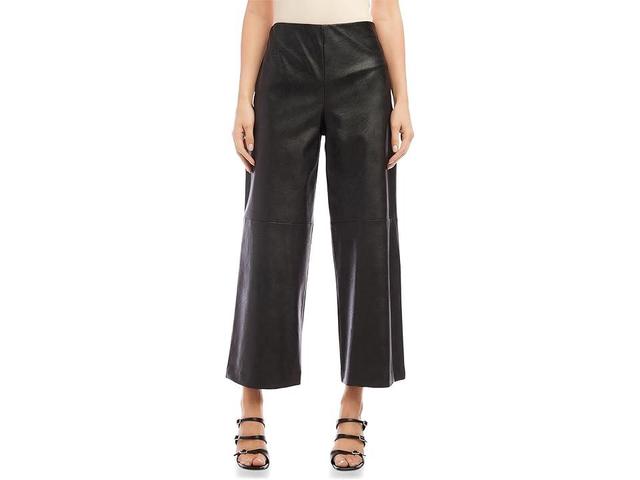 Karen Kane Cropped Faux Leather Pants 1) Women's Jumpsuit & Rompers One Piece Product Image