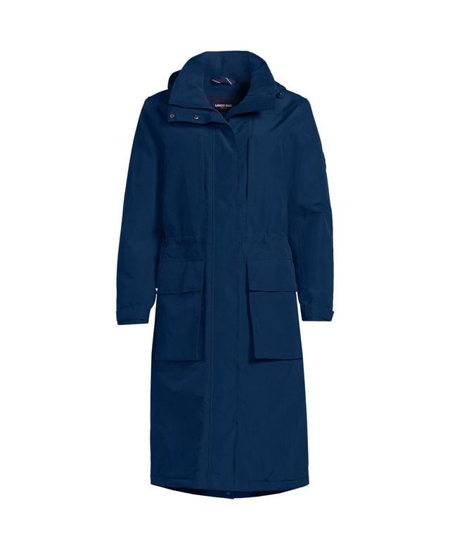 Womens Lands End Squall Waterproof Insulated Winter Stadium Maxi Coat Black Product Image