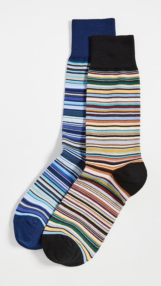 Paul Smith Signature Stripes 2 Pack Socks | Shopbop Product Image