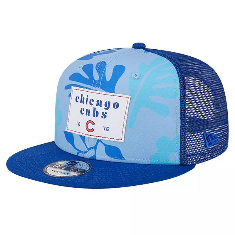 Mens New Era Royal Chicago Cubs Bikini Bottom Trucker 9FIFTY Snapback Hat Product Image