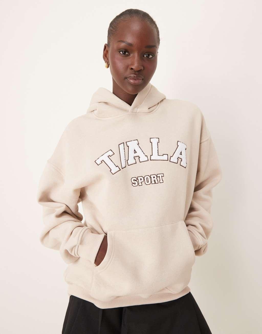 Tala logo hoodie in beige Product Image