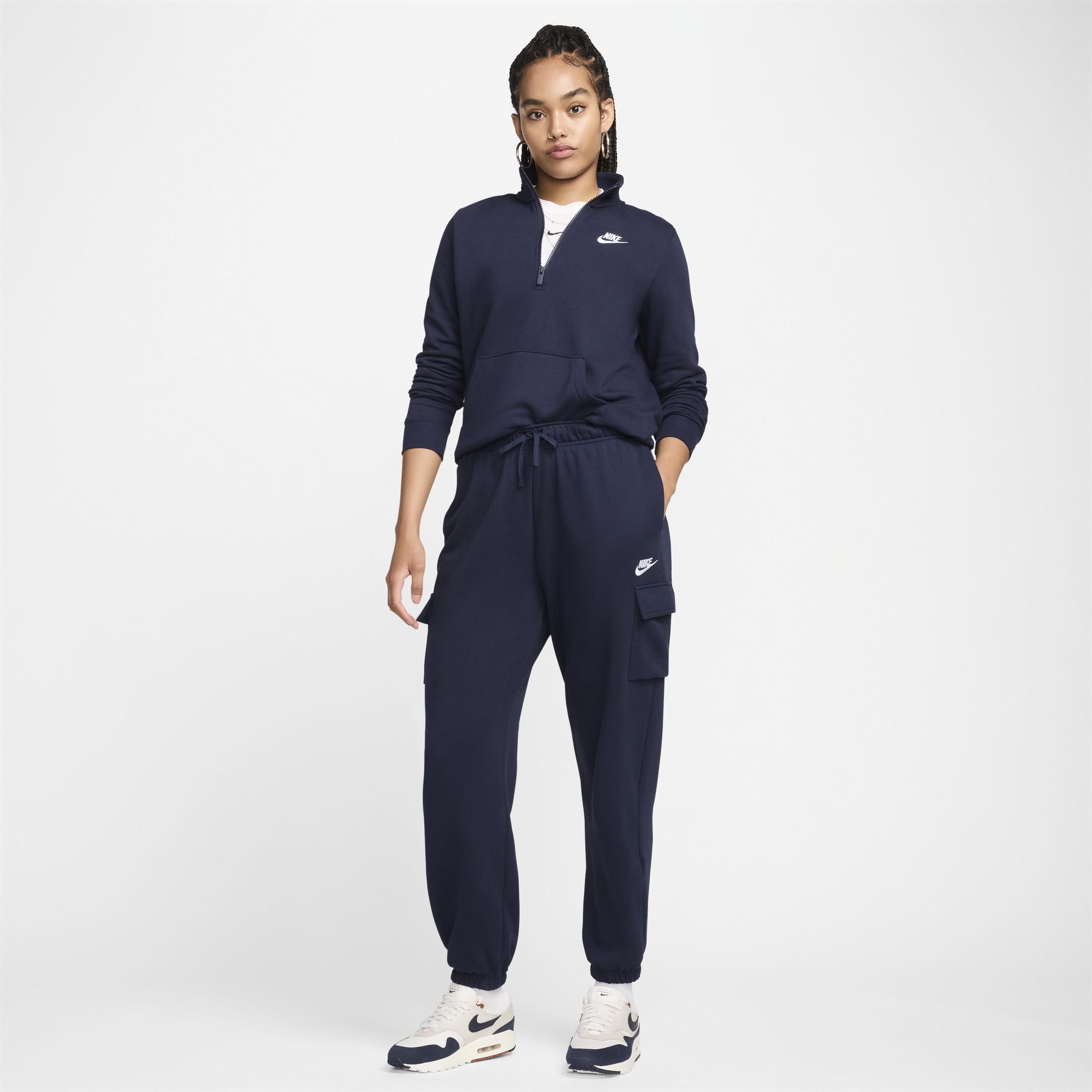 Womens Nike Sportswear Club Fleece Mid-Rise Oversized Cargo Sweatpants Product Image