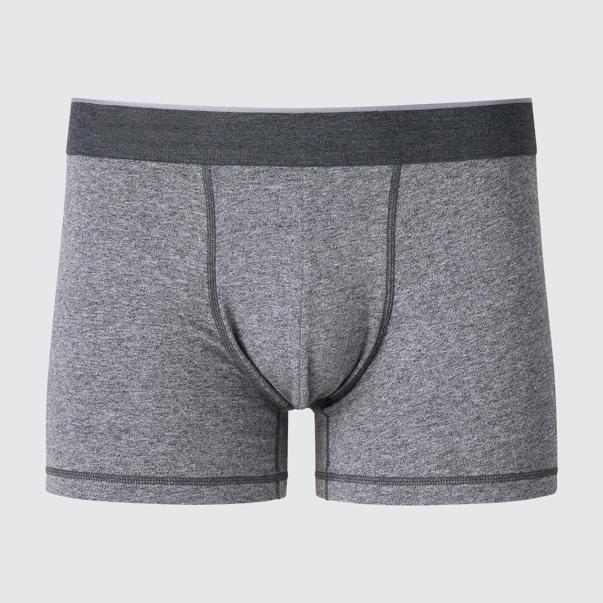 Mens Cotton Low-Rise Boxer Briefs with Deodorizing Gray 3XL UNIQLO US Product Image