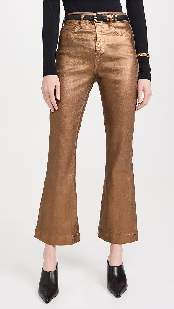 Veronica Beard Jean Carson Ankle Flare Metallic Jeans | Shopbop Product Image