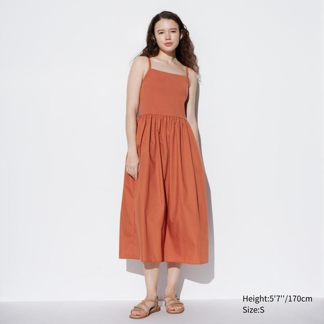 Womens Combination Bra Camisole Dress Orange 2XS UNIQLO US Product Image