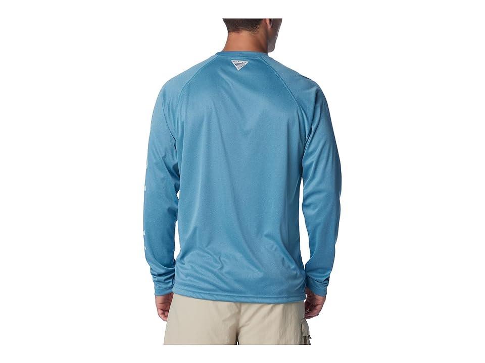 Columbia Terminal Tackle Heather Long Sleeve Shirt (Canyon Heather/Icy Morn Logo) Men's Long Sleeve Pullover Product Image