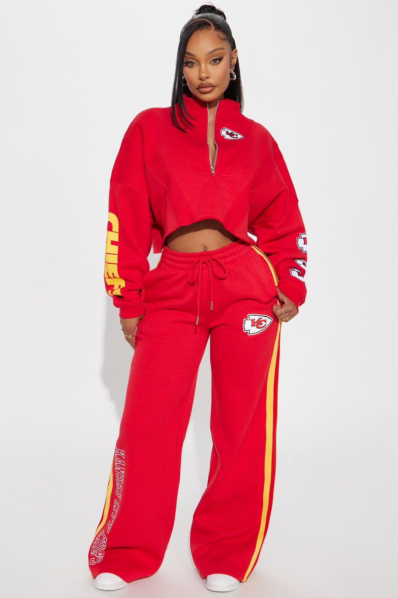 Chiefs Second Half Come-Back Wide Leg Pant - Red Product Image