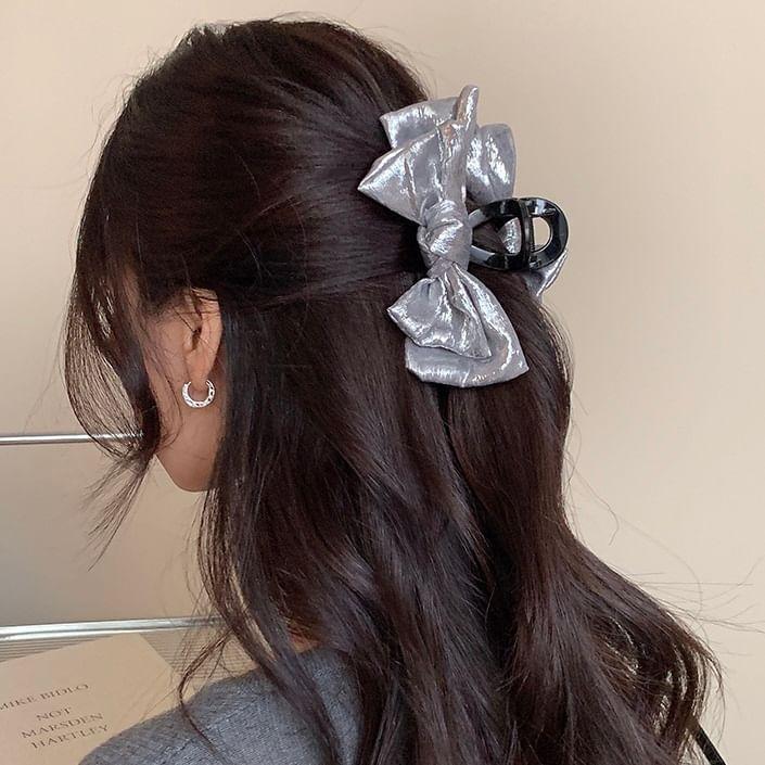 Satin Bow Hair Claw Product Image