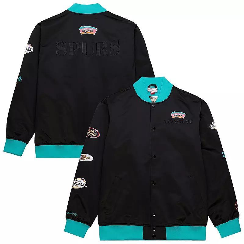 Mens Mitchell & Ness San Antonio Spurs Hardwood Classics Team OG 3.0 Lightweight Satin Full-Snap Jacket Product Image