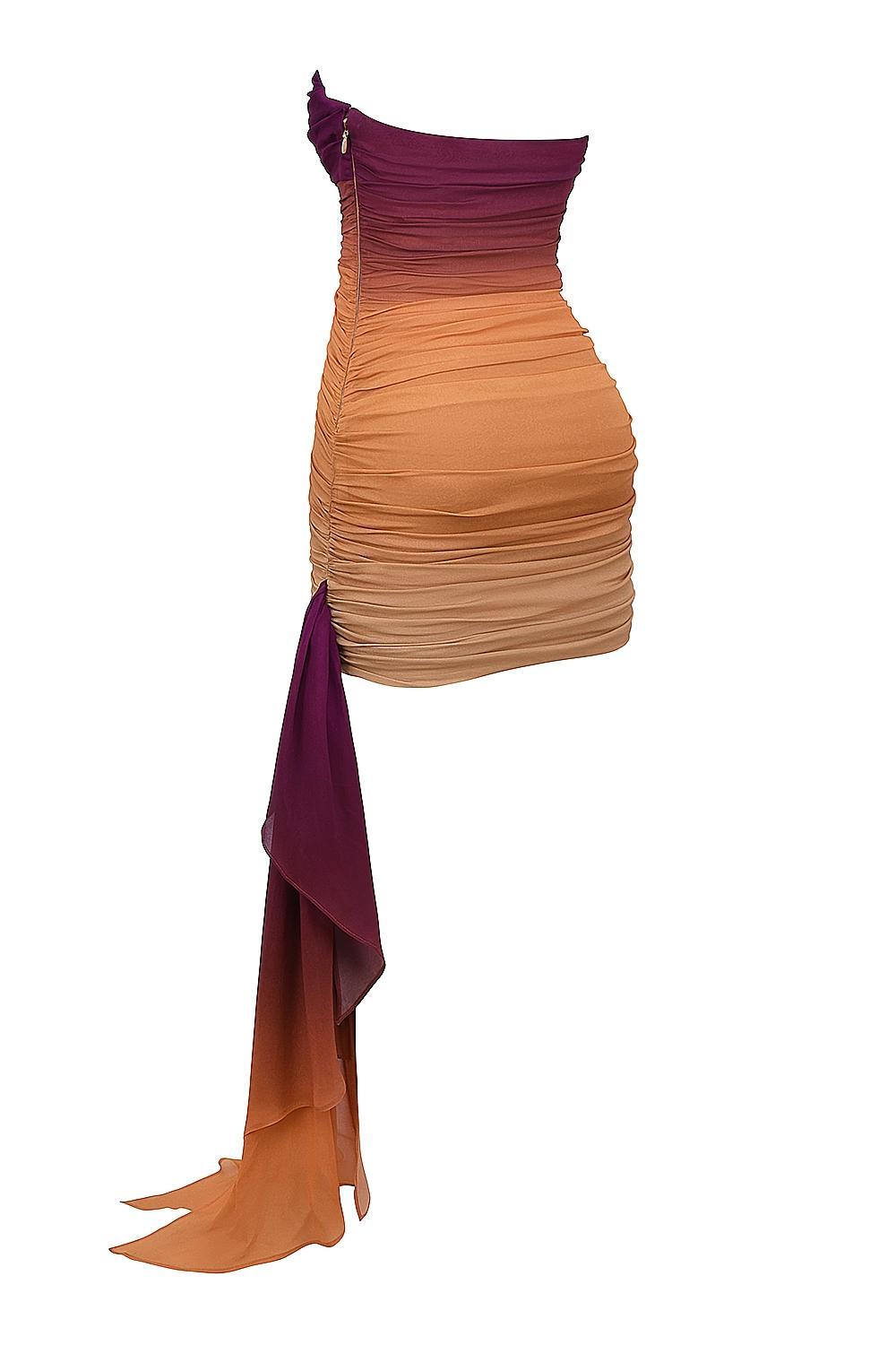 Sofie Ombre Mesh Strapless Mini Dress Product Image