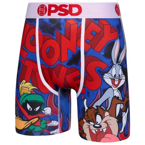 PSD Mens PSD Looney Crew Briefs - Mens White/Blue/Red Product Image