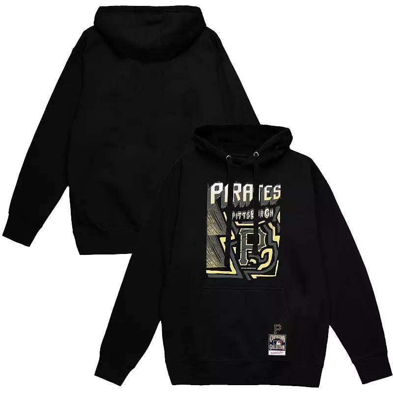 Mens Mitchell & Ness Pittsburgh Pirates Sidewalk Sketch Pullover Hoodie Product Image