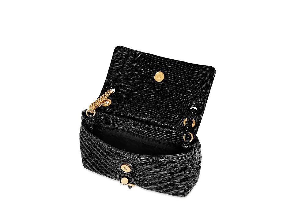 Womens Edie Embossed Leather Crossbody Bag Product Image