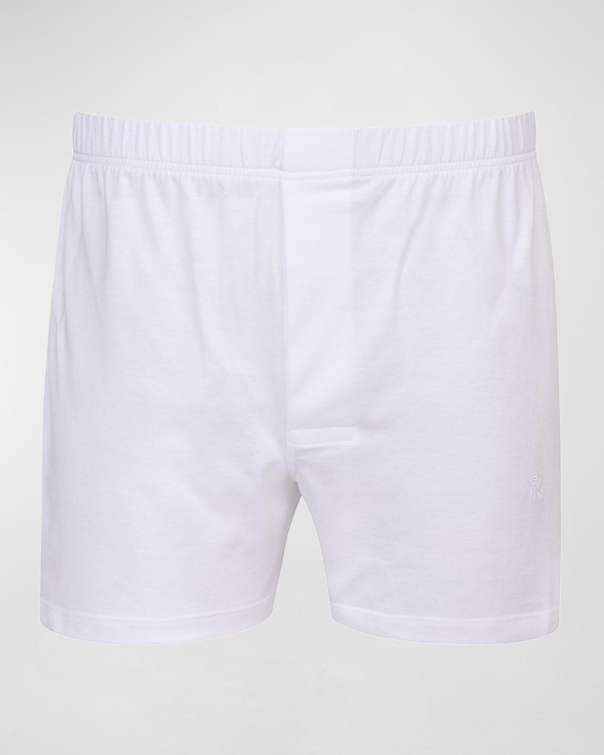 Mens Solid Cotton Boxers Product Image