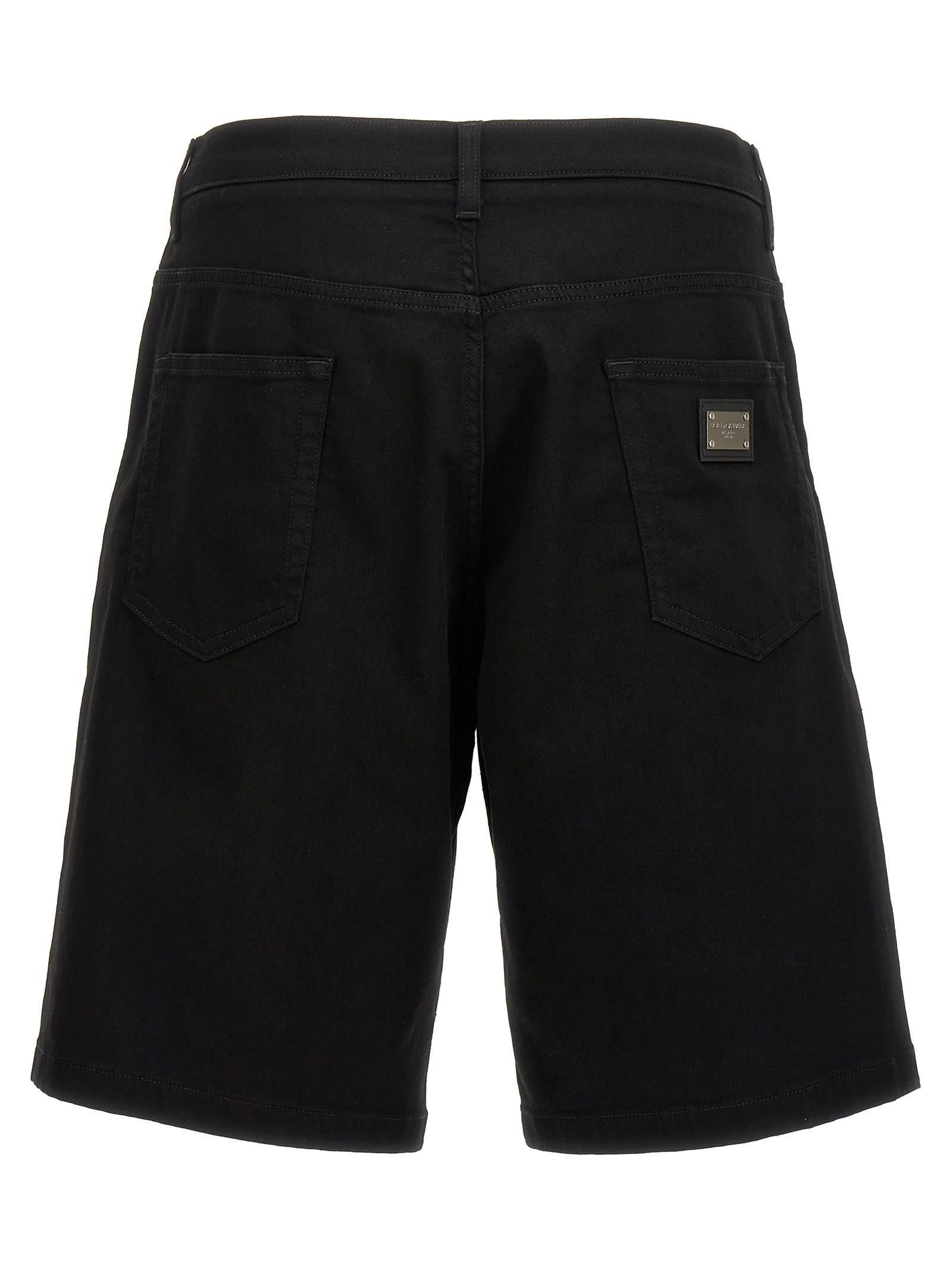 Stretch Denim Bermuda Shorts Bermuda, Short Black Product Image