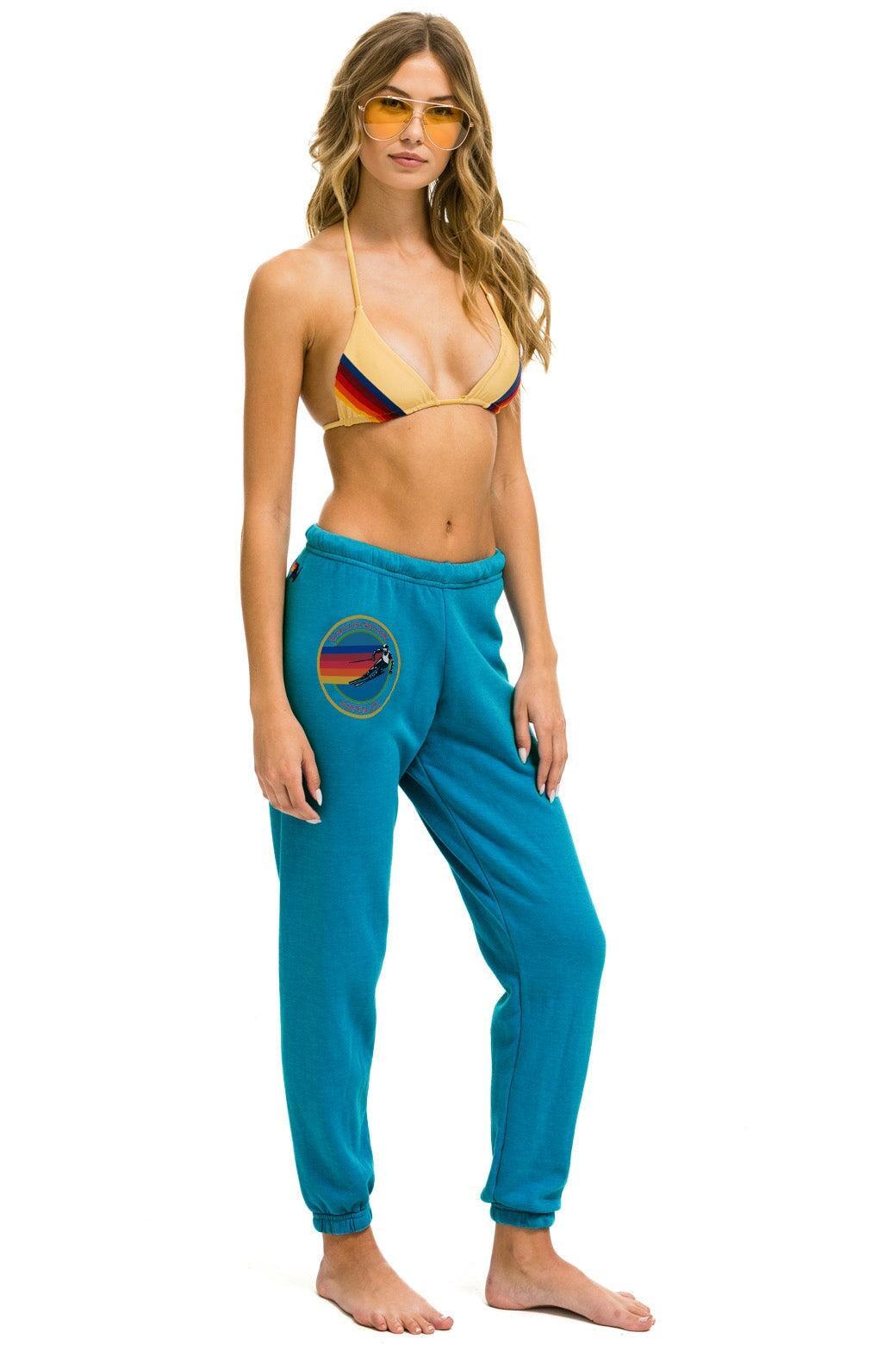 AVIATOR NATION ASPEN SWEATPANTS - TEAL Female Product Image