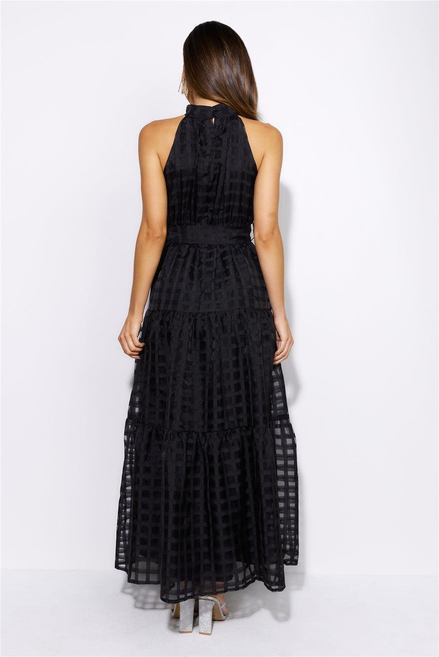 Summertime Picnic Maxi Dress Black Product Image