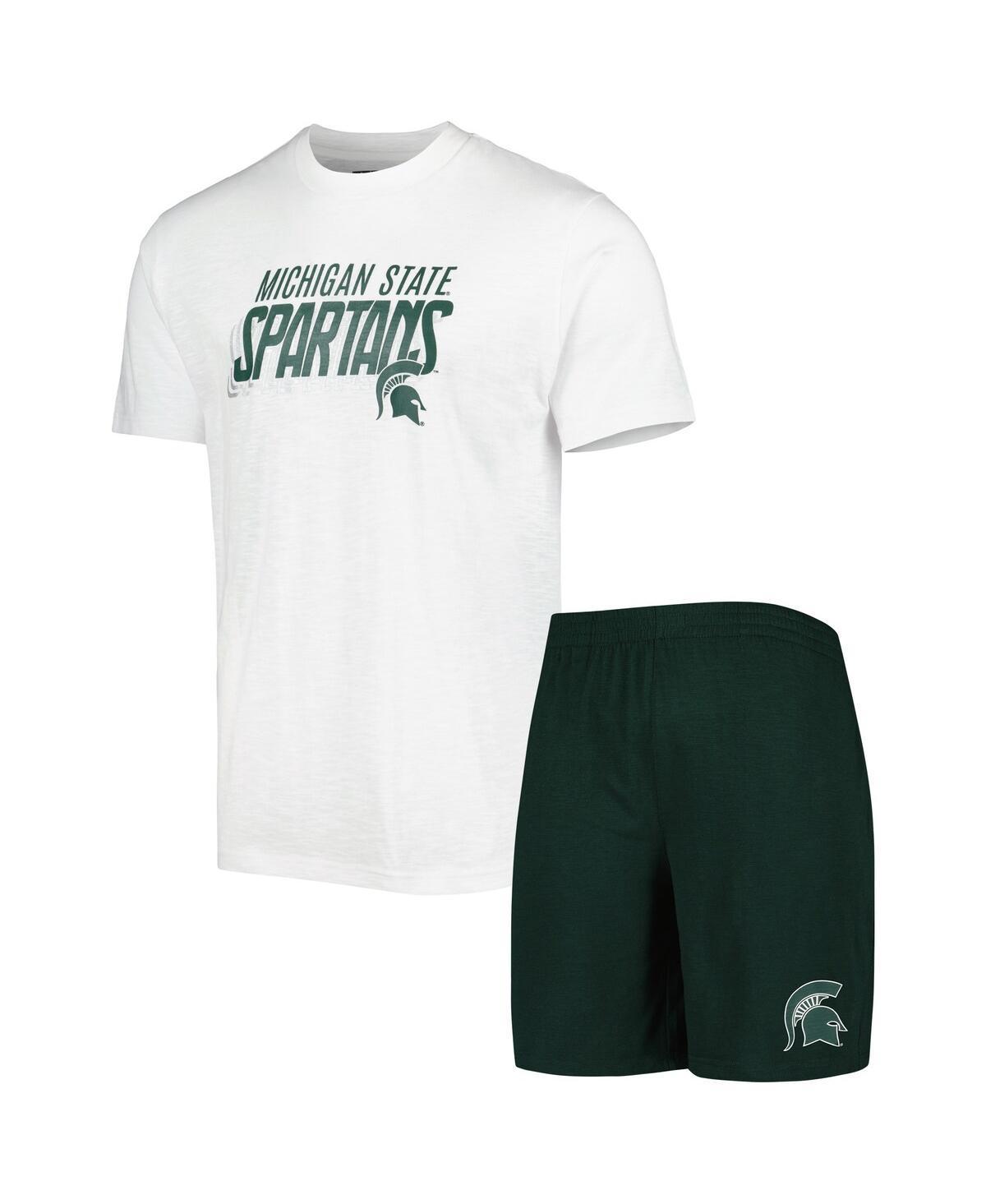 Mens Concepts Sport Green Michigan State Spartans Downfield T-shirt and Shorts Set - Green Product Image