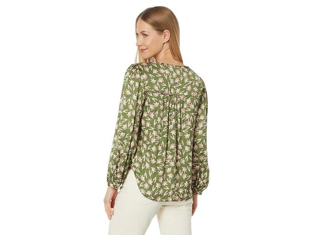 Joie Fanning Floral Print Lace-Up Blouse Product Image