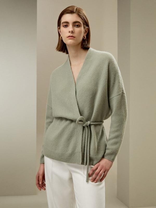 Lounge Wrap Knit Cardigan Product Image