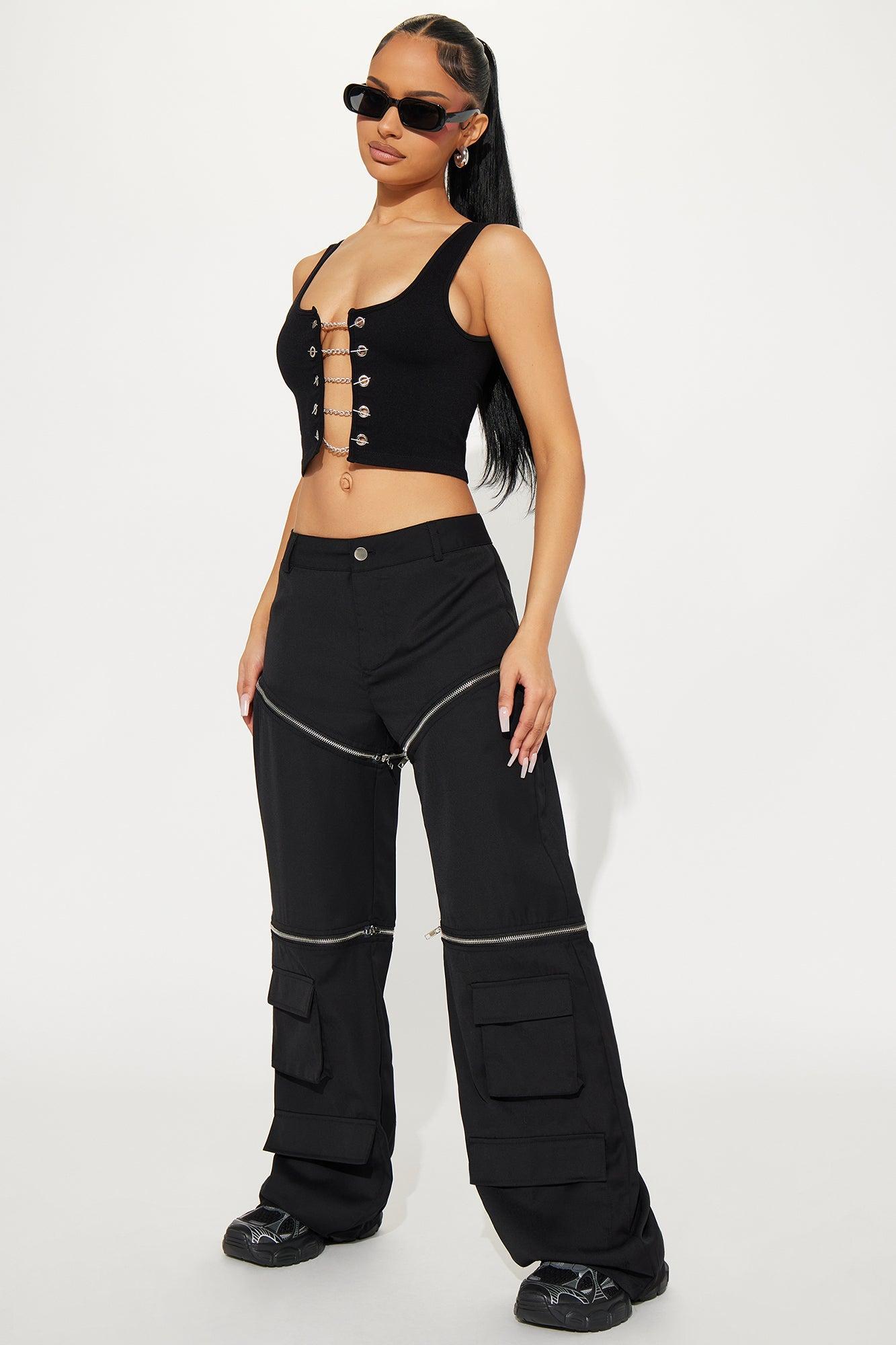 Zip It Wide Leg Pant - Black product image