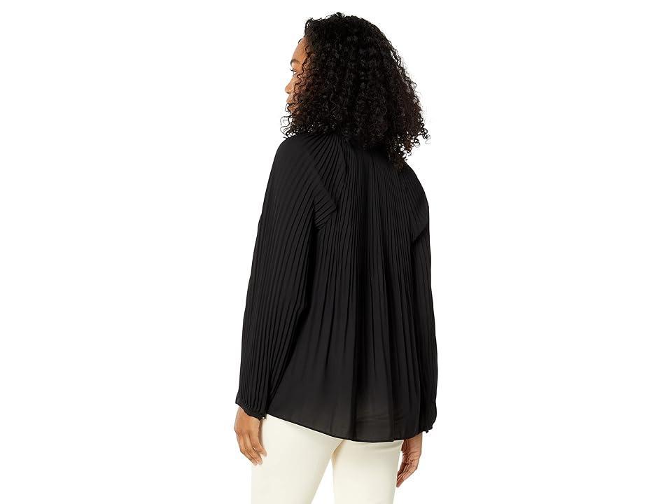 Vince Camuto Pleated Raglan Mock Neck Blouse (Rich ) Women's Blouse Product Image