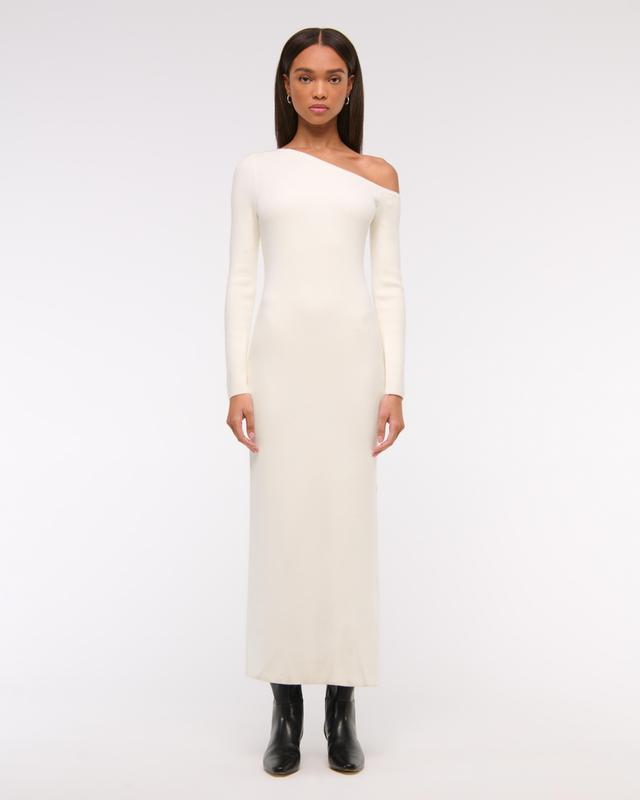 One-Shoulder Maxi Sweater Dress Product Image