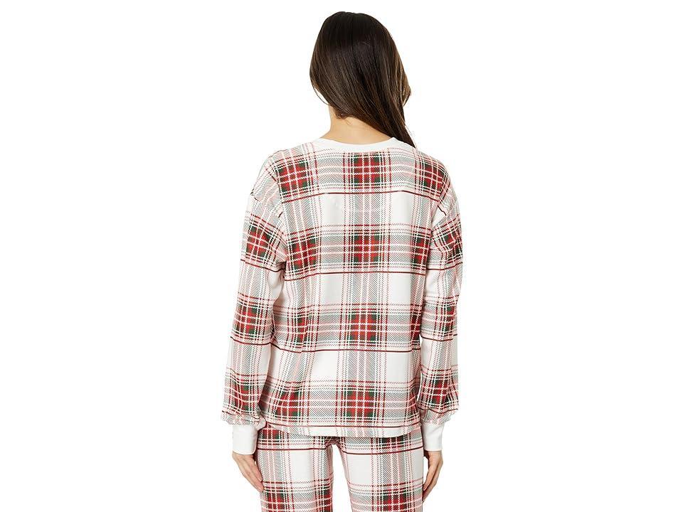 P.J. Salvage Joyful Spirits Plaid Henley (Ivory) Women's Pajama Product Image