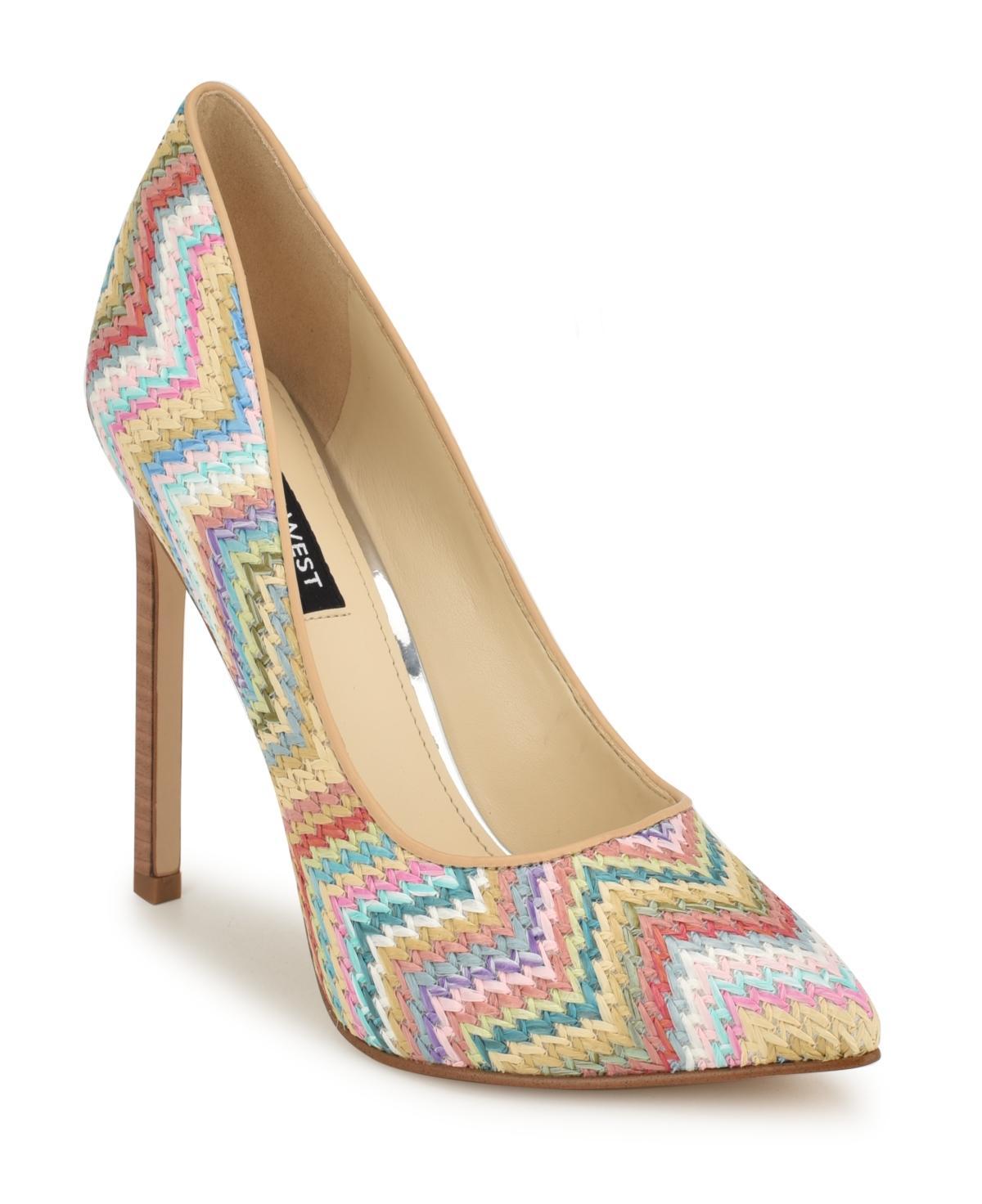 Nine West Tatiana Pump White Houndstooth) High Heels Product Image