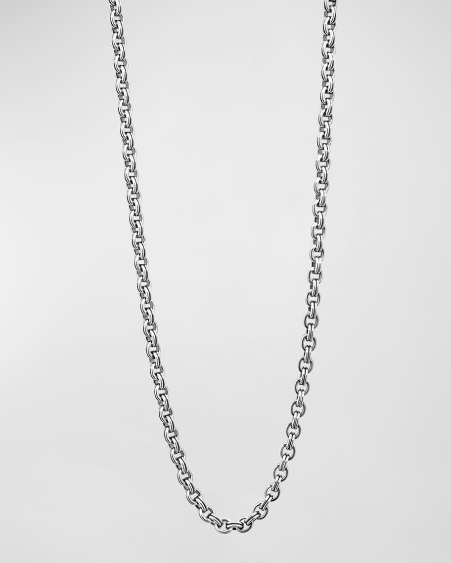 Lagos Mens Sterling Silver Anthem Double Link Caviar Chain Necklace, 22 - 100% Exclusive Product Image