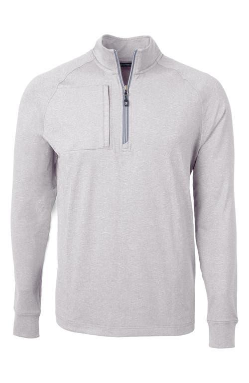 Cutter  Buck Adapt Eco Knit Heathered Mens Quarter Zip Pullover Product Image