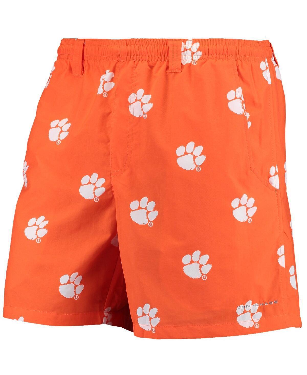 Mens Columbia Orange Clemson Tigers Pfg Backcast Ii 6 Omni-Shade Hybrid Shorts Product Image