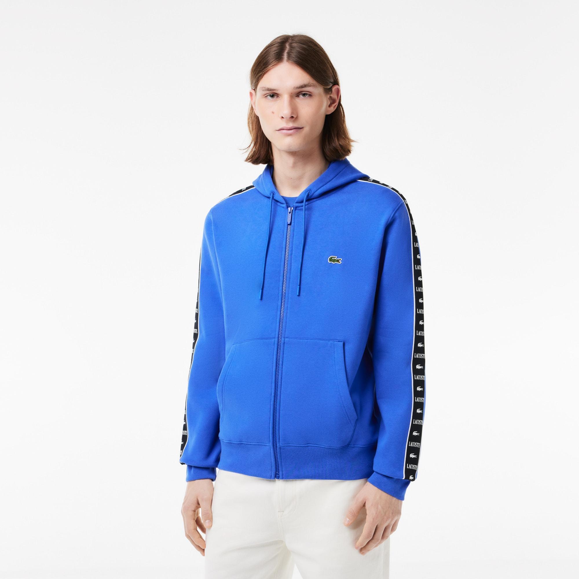 Men's Logo Stripe Zip-Up Hoodie Product Image