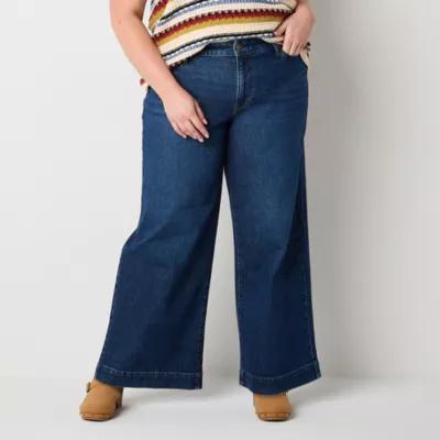 a.n.a Womens High Rise Wide Leg Jean Product Image