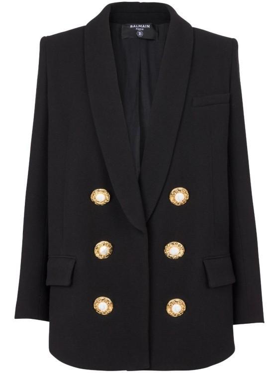 Double-breasted Blazer In Black Product Image