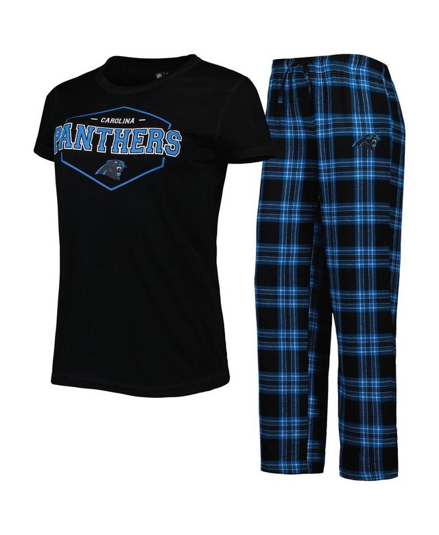 Womens Concepts Sport /Blue Carolina Panthers Badge T-Shirt & Pants Sleep Set Product Image