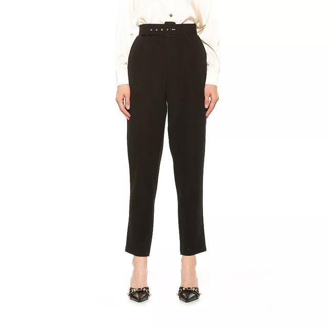 Womens ALEXIA ADMOR Zayna Belted Cigarette Pants Blue Product Image